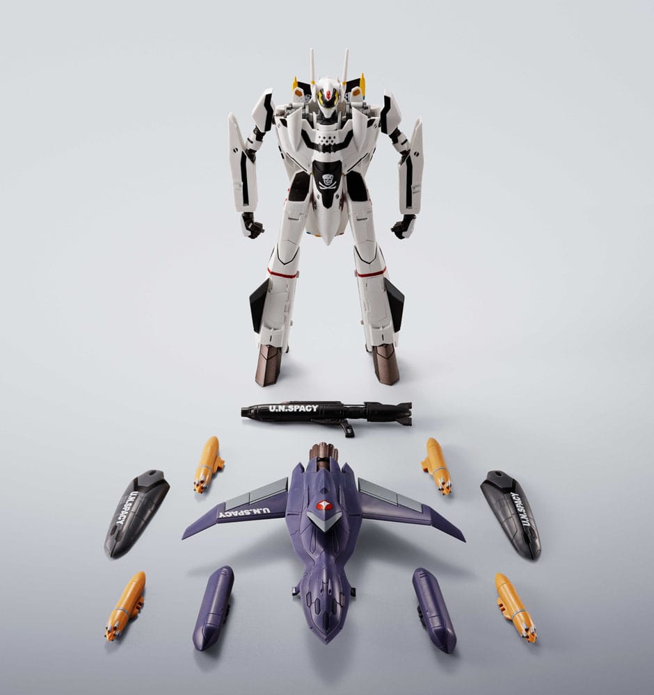 Macross 7 Hi-Metal R Action Figure VF-0S Phoenix (Roy Focker Use) & QF-2200D-B Ghost Set 14 cm P034477