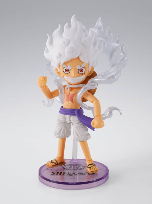 One Piece World Collactable Figures x S.H. Figuarts Action Figure Monkey D. Luffy Gear 5 8 cm P034487