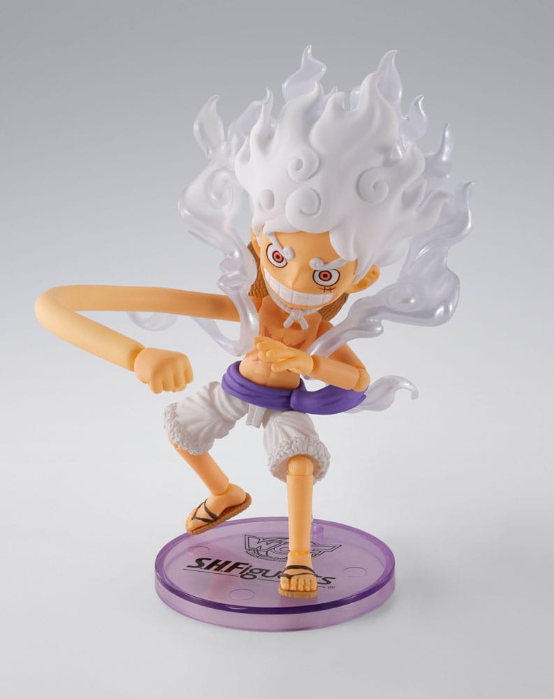 One Piece World Collactable Figures x S.H. Figuarts Action Figure Monkey D. Luffy Gear 5 8 cm P034487