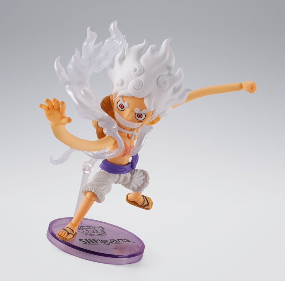 One Piece World Collactable Figures x S.H. Figuarts Action Figure Monkey D. Luffy Gear 5 8 cm P034487