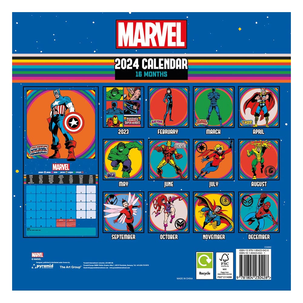 Marvel Calendar 2024 Super Heroes P034622