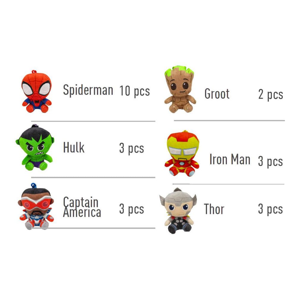 Marvel Plush Keychains 12 cm Assortment (24) P034900