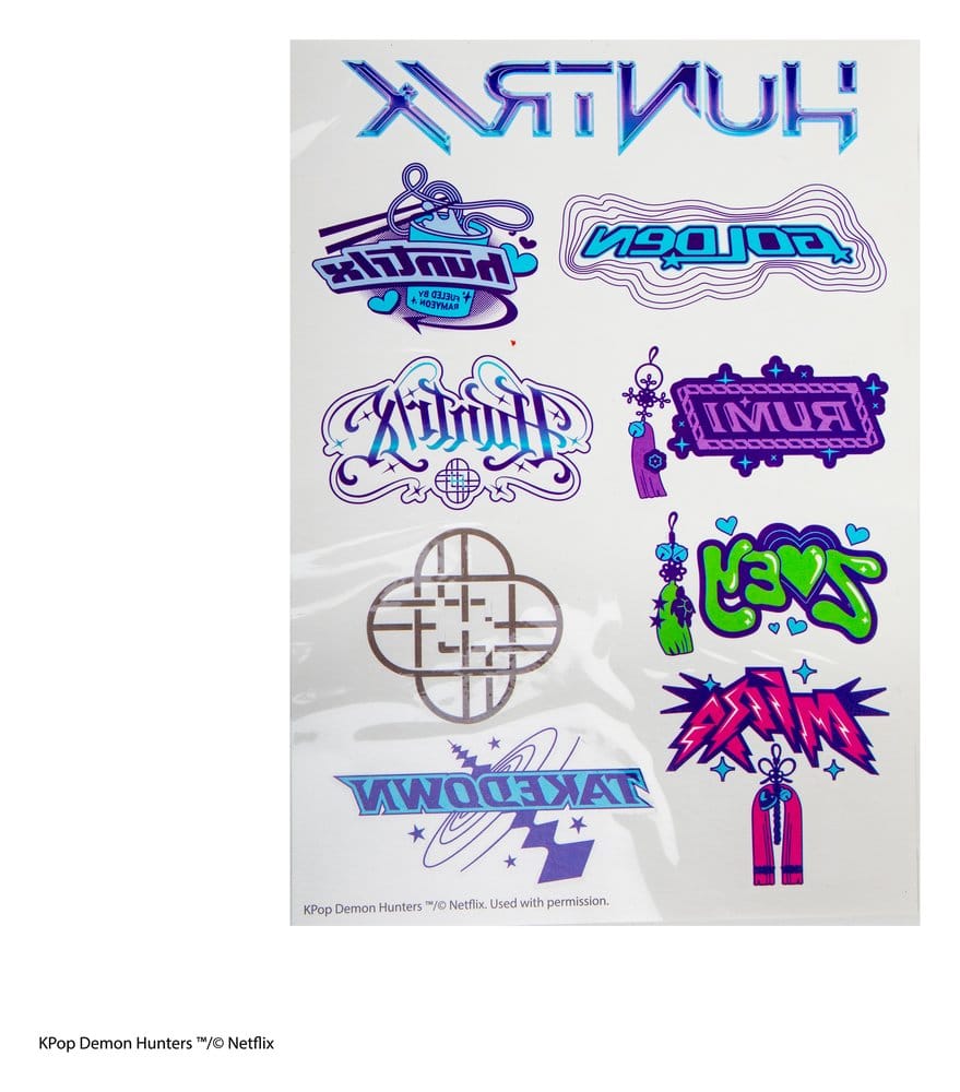 KPop Demon Hunters Tattoo Stickers KPop Demon Hunters P075835