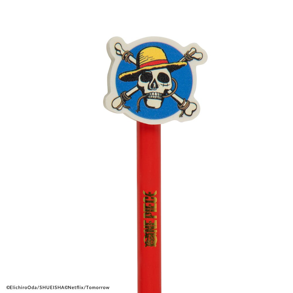 One Piece Pencils with Eraser Topper Luffy P035465