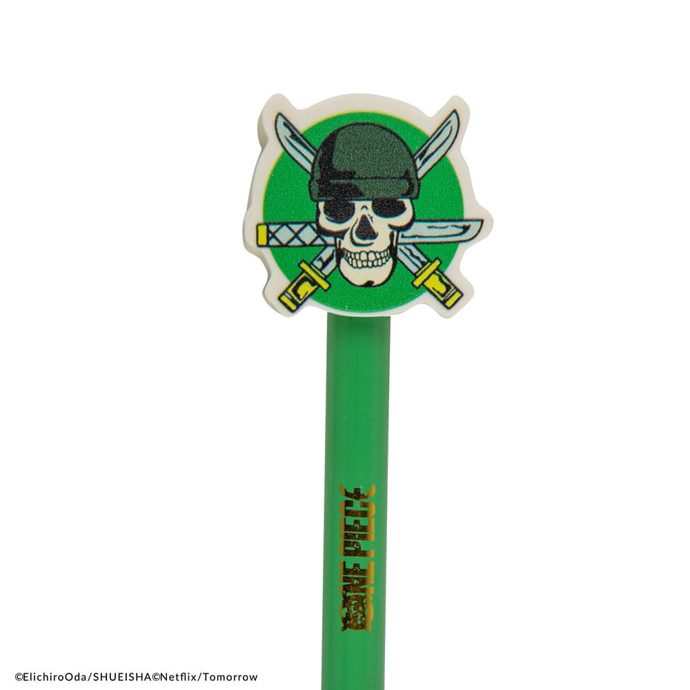 One Piece Pencils with Eraser Topper Zoro P035466