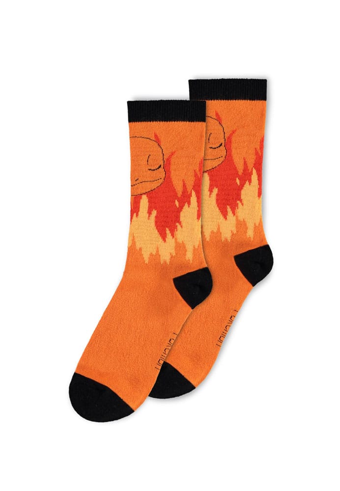 Pokemon Socks 3-Pack Pikachu, Charmander, Gengar 39-42