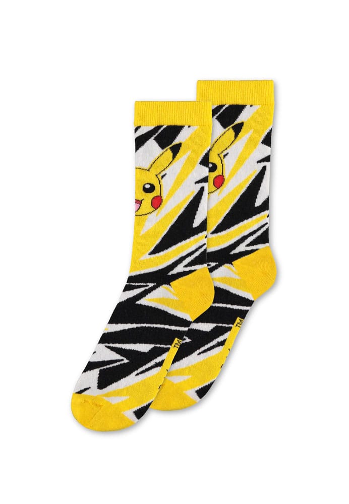 Pokemon Socks 3-Pack Pikachu, Charmander, Gengar 39-42