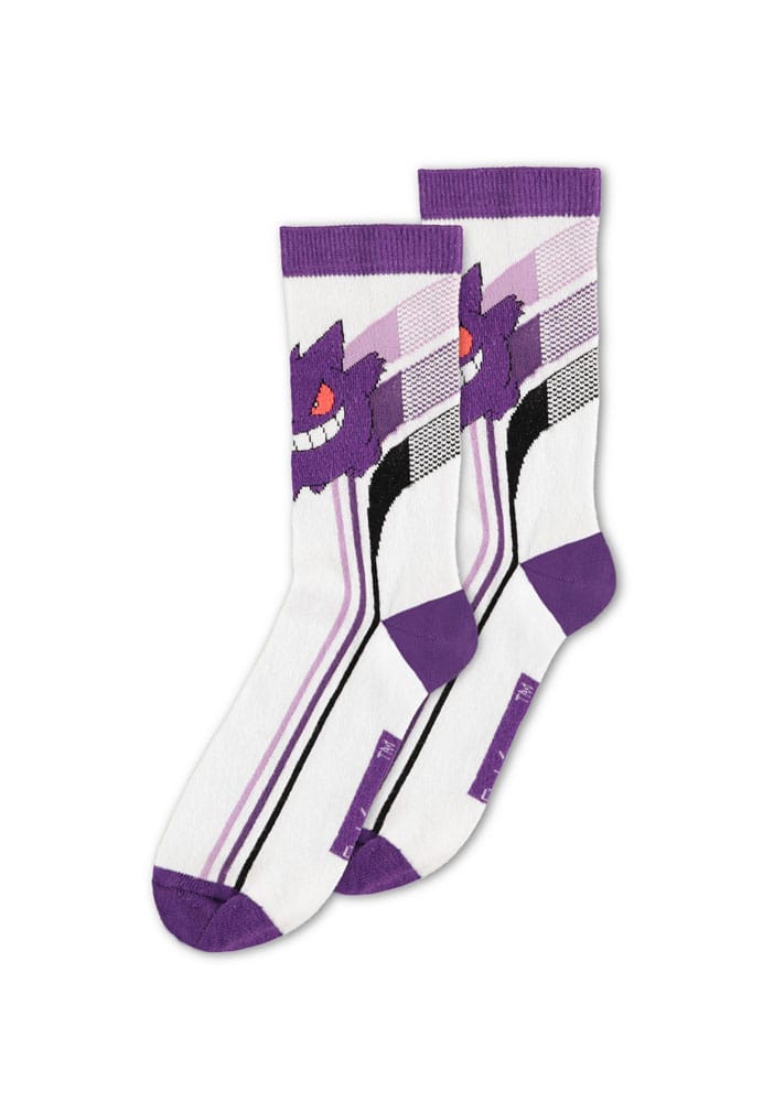 Pokemon Socks 3-Pack Pikachu, Charmander, Gengar 39-42