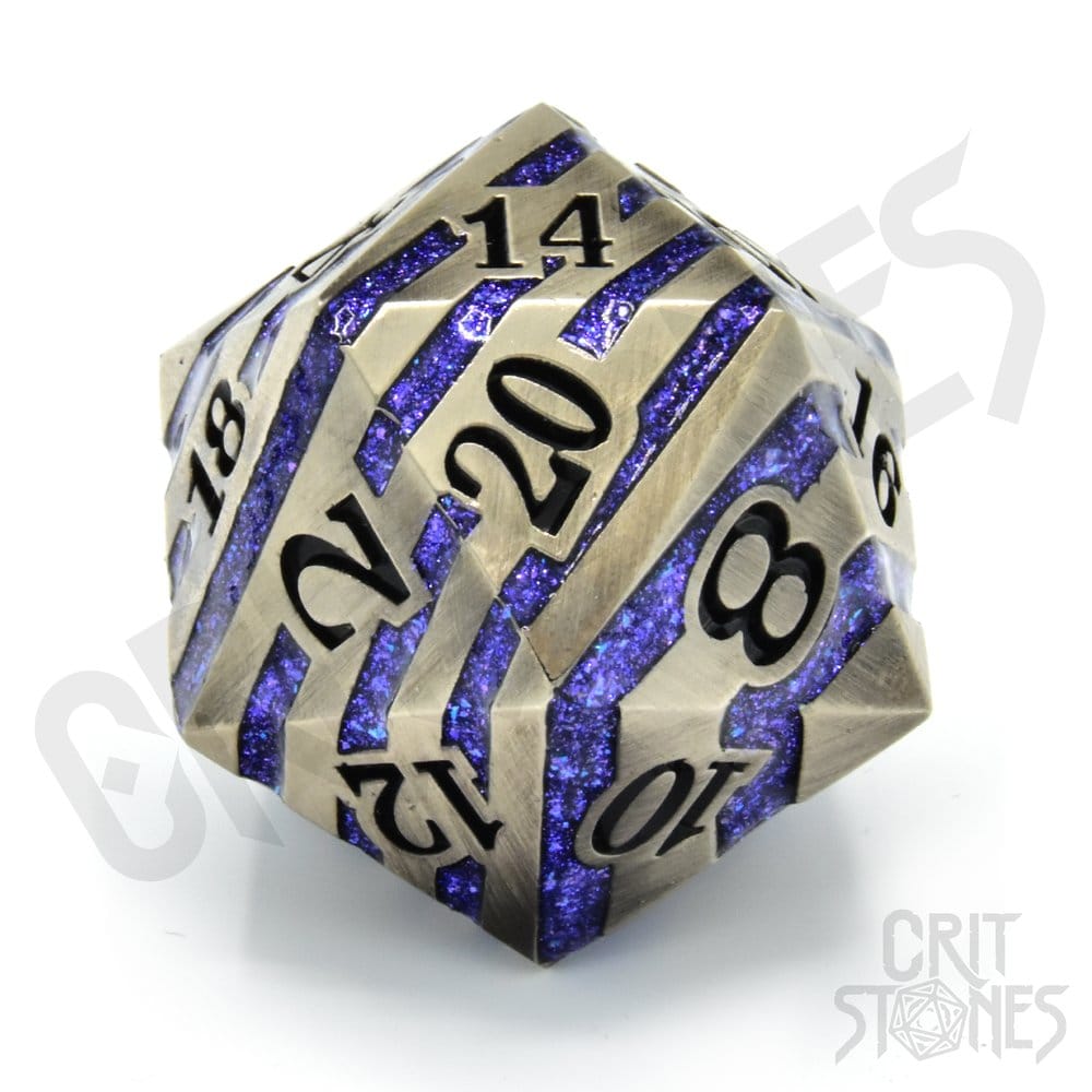 CritStones metal Dice D20 Engraved Elder 3 cm P071127