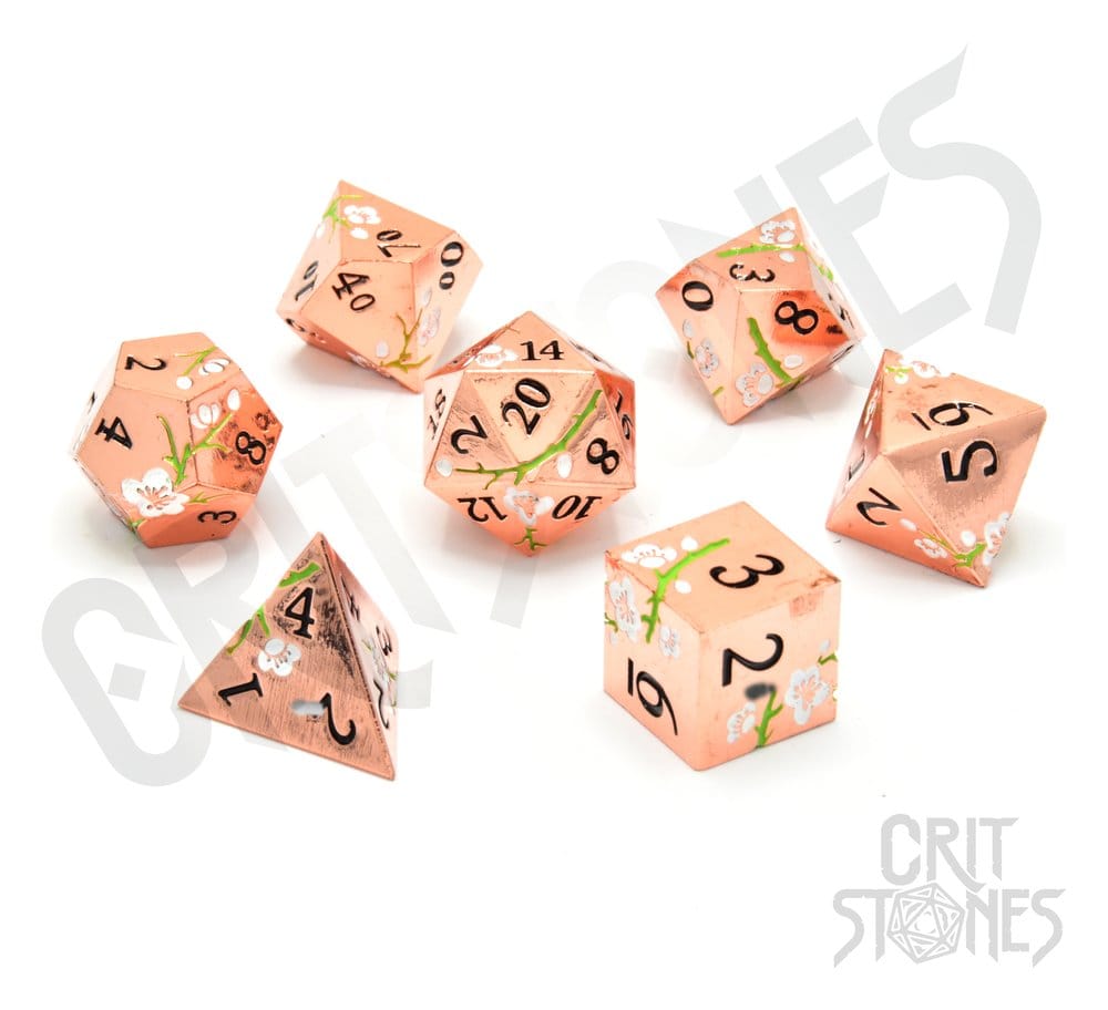 CritStones Metal Dice Set Pink Blossom (7) P071131