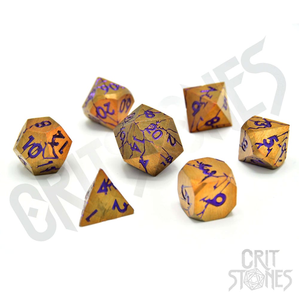 CritStones Metal Dice Set Shattered Sigils (7) P035549