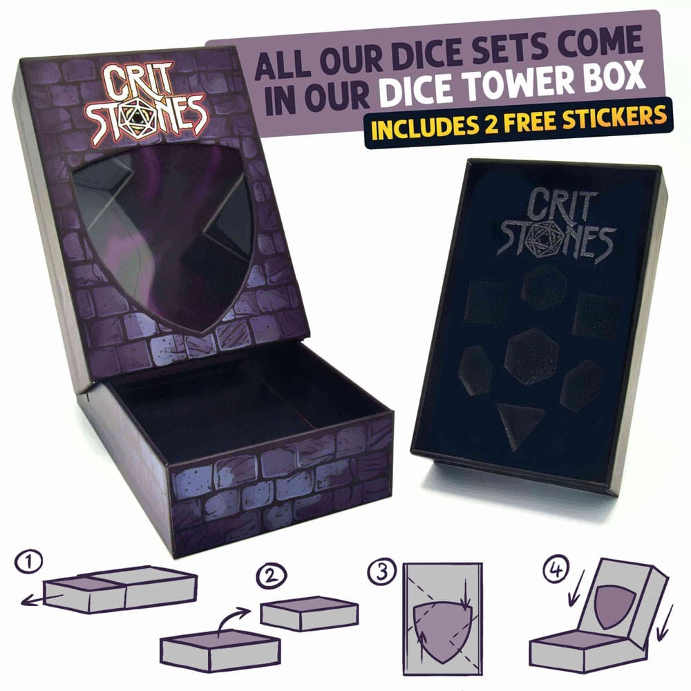 CritStones Liquid Core Dice Set Fantasia Fluid Electroplated  (7) P035556