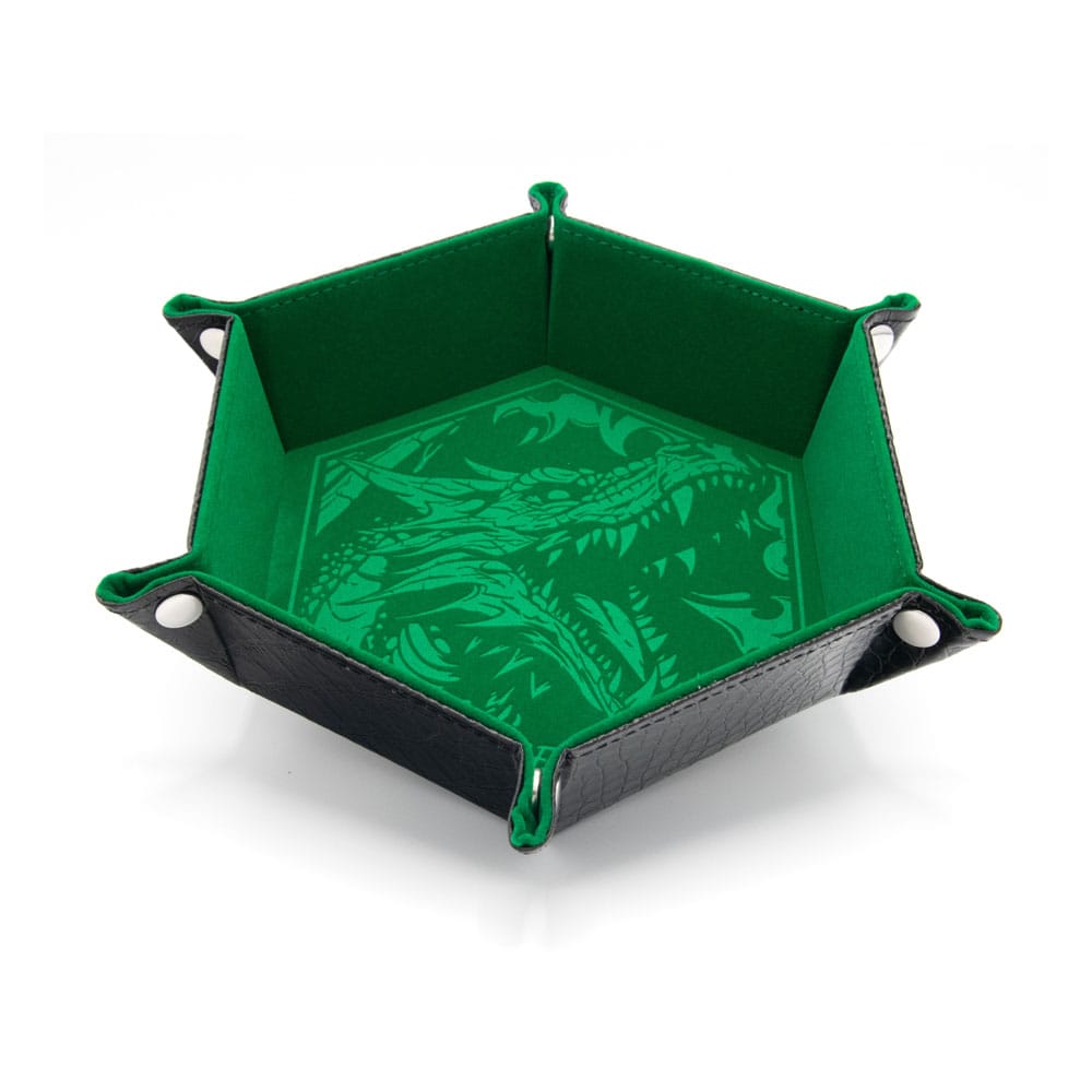 CritStones Folding Dice Tray Dragon Skin Edition Green P035563