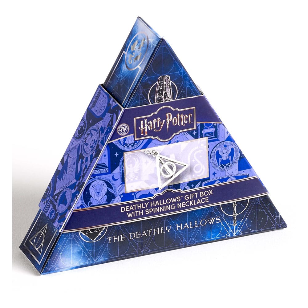 Harry Potter: Deathly Hallows spinning Necklace Gift Set (Silver Tone) P035582