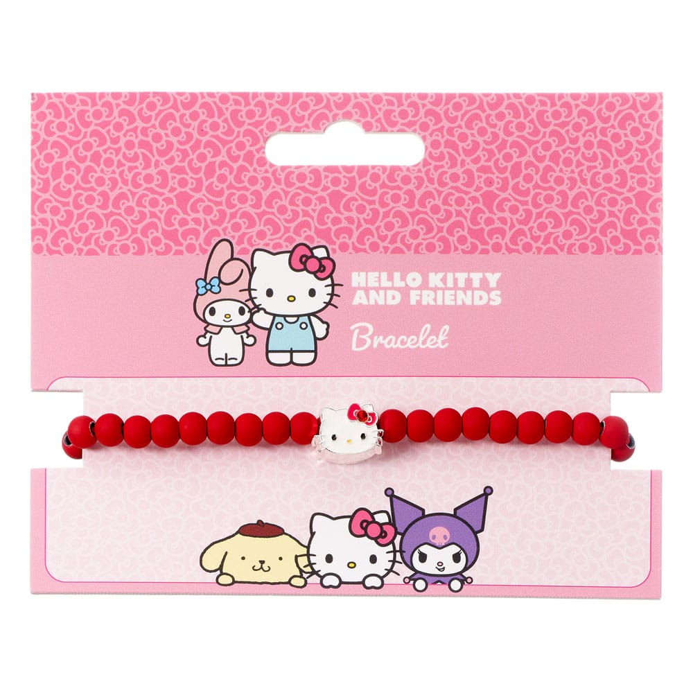 Hello Kitty Bracelet red beads with Hello Kitty Charm 21 cm P035587