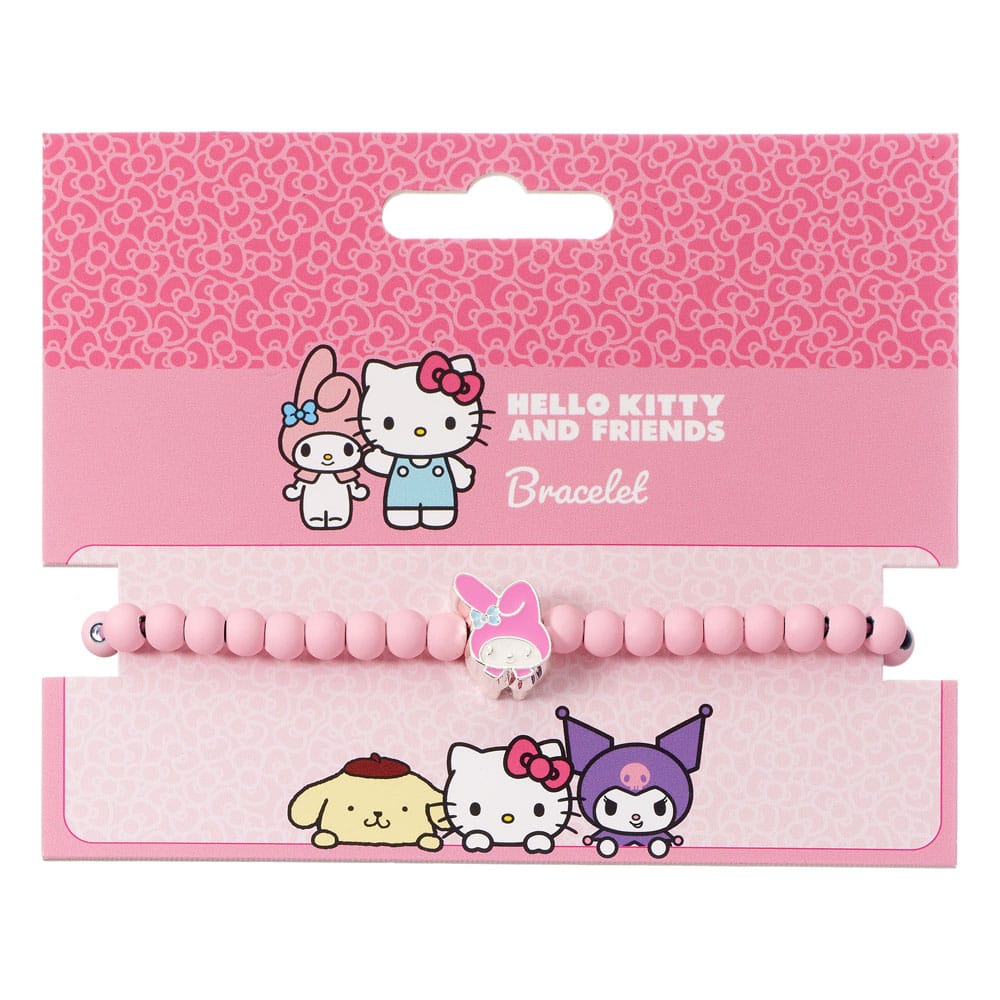 Hello Kitty Bracelet pink beads with My Melody Charm 21 cm P035588
