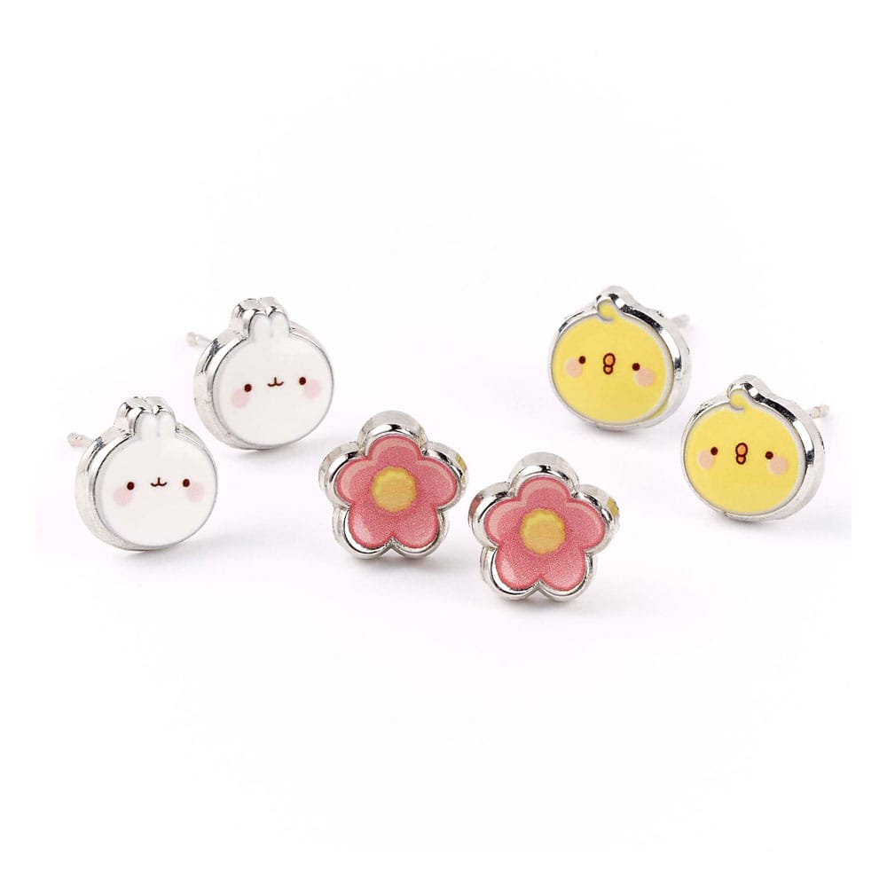 Molang Stud Earrings 3-pack Molang and Piu Piu P065675