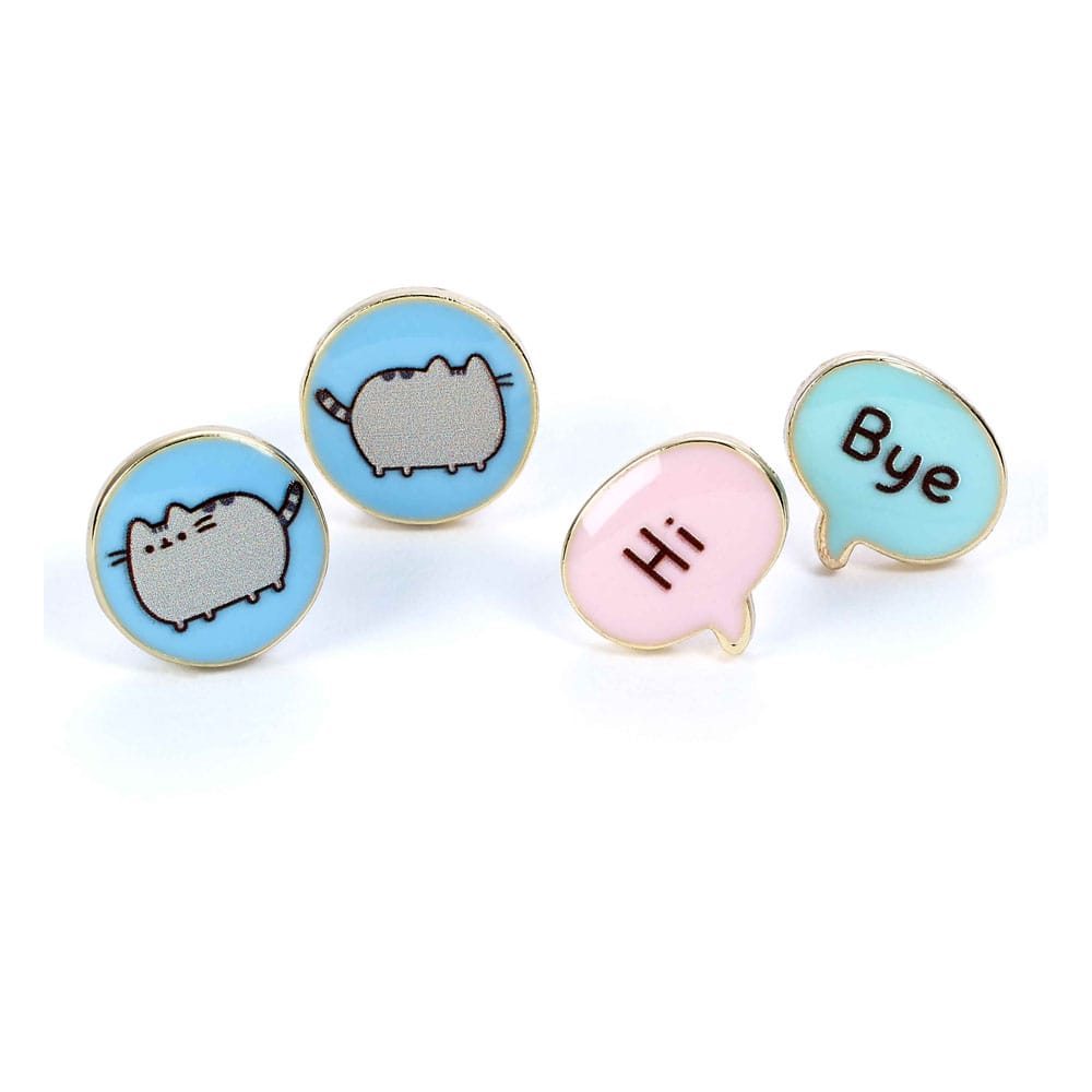 Pusheen Stud Earrings 2-pack ''Hi , Bye''