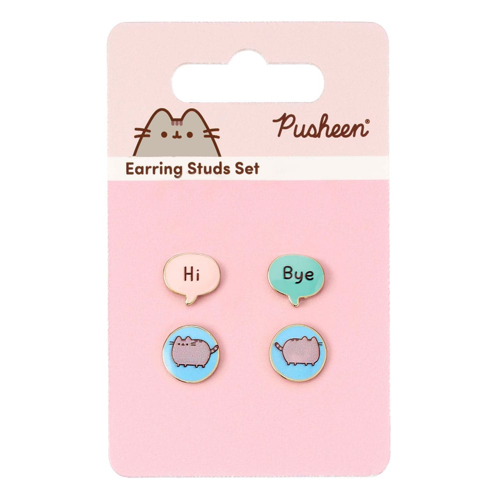 Pusheen Stud Earrings 2-pack ''Hi , Bye''