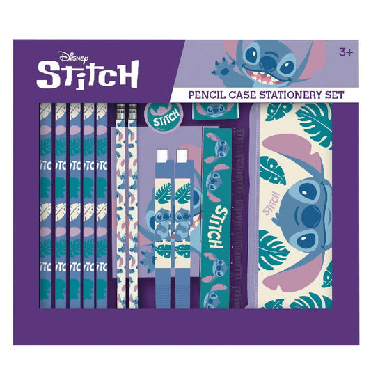 Lilo & Stitch pencil case stationery set 14 pieces P035879