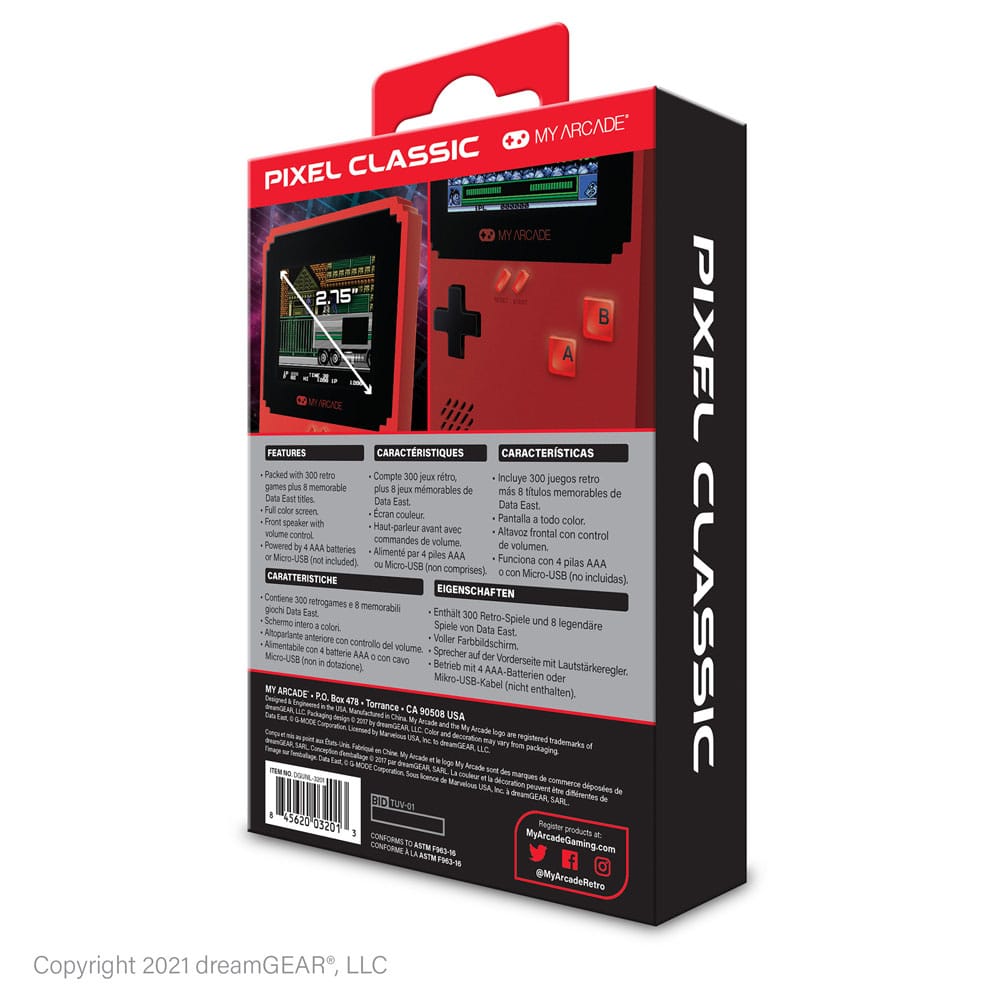 My Arcade Portable Gaming System Pixel Classic P065823