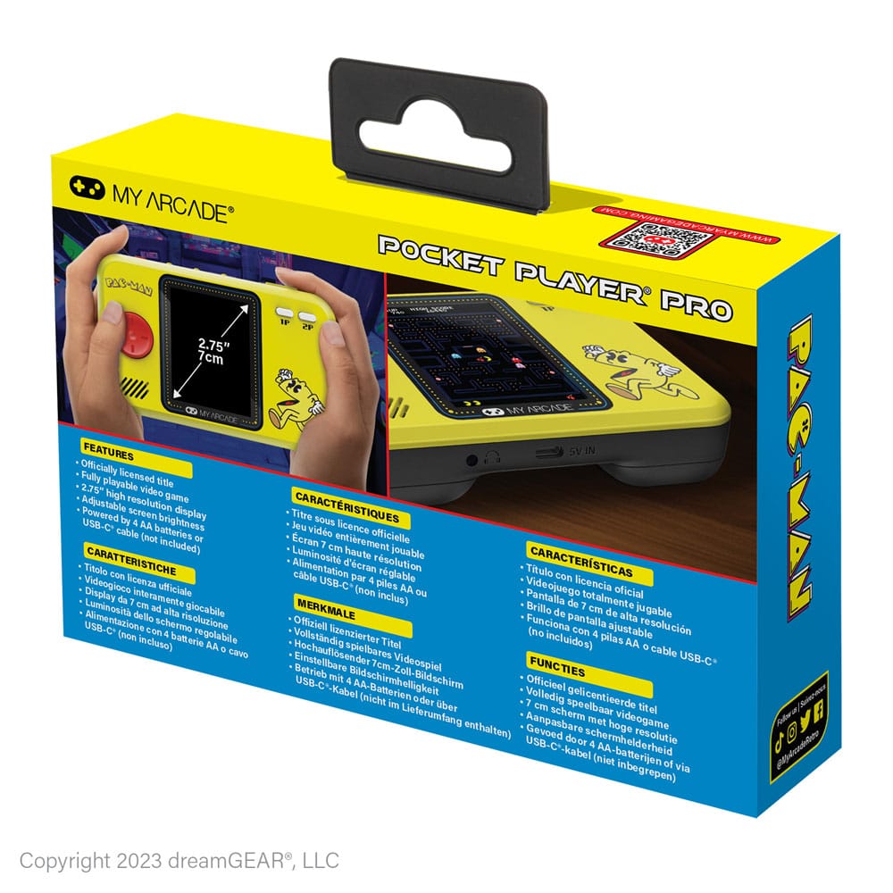 Pac-Man Portable Gaming System Pocket Player Pro P065828
