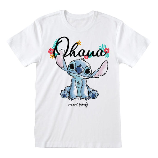 Lilo & Stitch T-Shirt Ohana Means Family White P036081