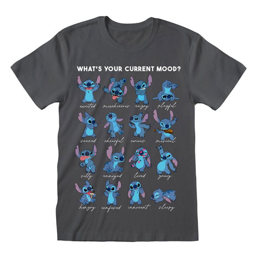 Lilo & Stitch T-Shirt Stitch Emotions Charcoal Size S P036095