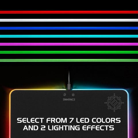 Enhance LED Mouse Pad Black P036326