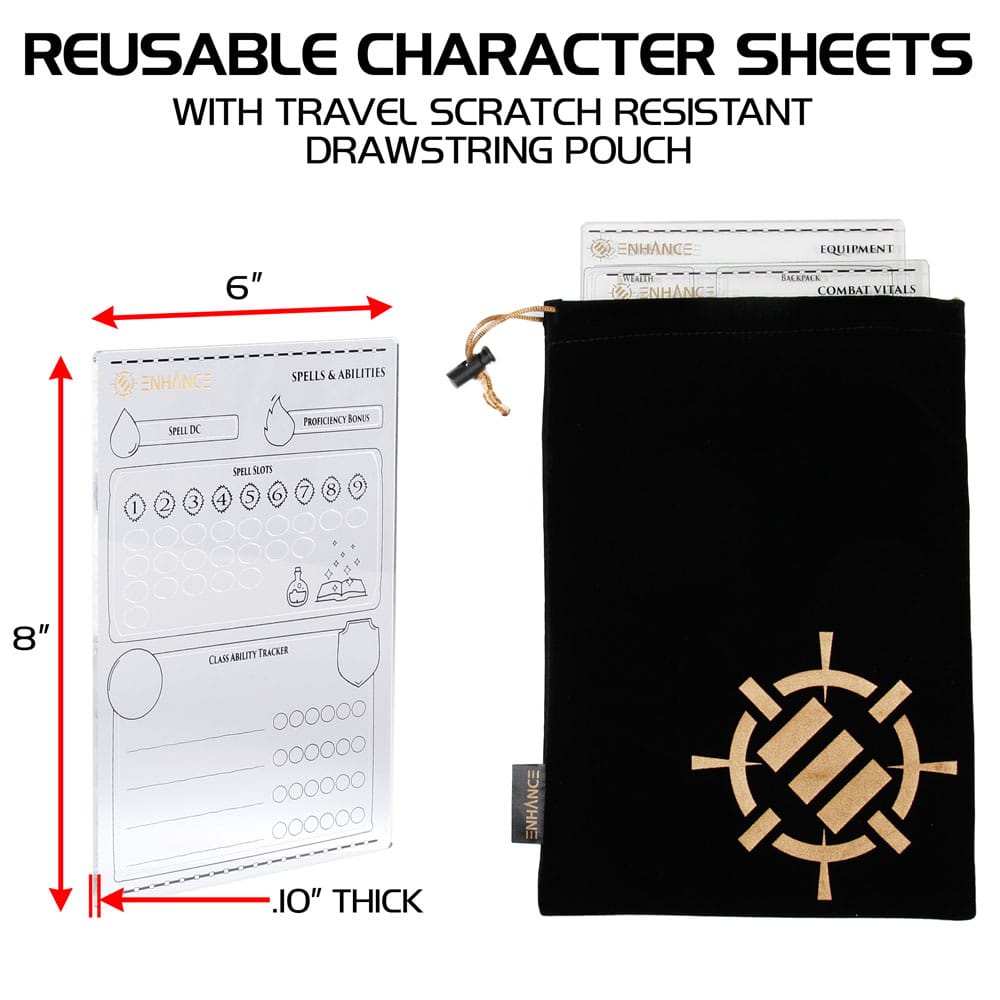 Enhance RPG Series Acrylic Character Sheet Set *English Version* P036359