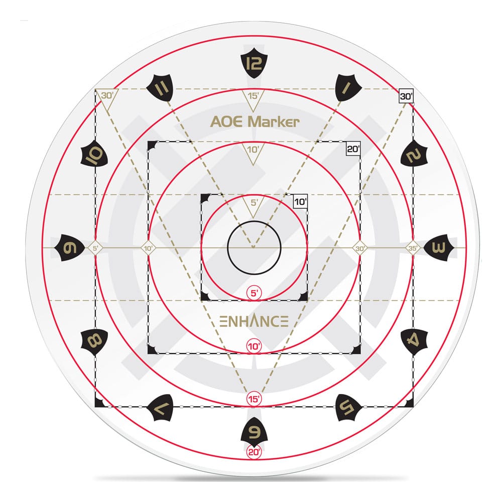 Enhance RPG Series 30ft Spell AoE Damage Template P036362