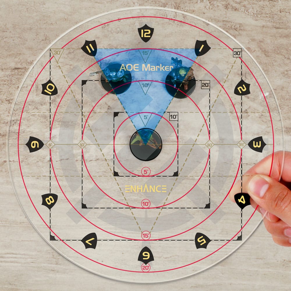 Enhance RPG Series 30ft Spell AoE Damage Template P036362