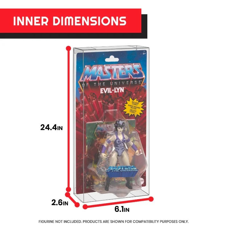 PET Protectors 10-Pack for Masters of the Universe Origins Power Posing (Carded) Box Figures P036523