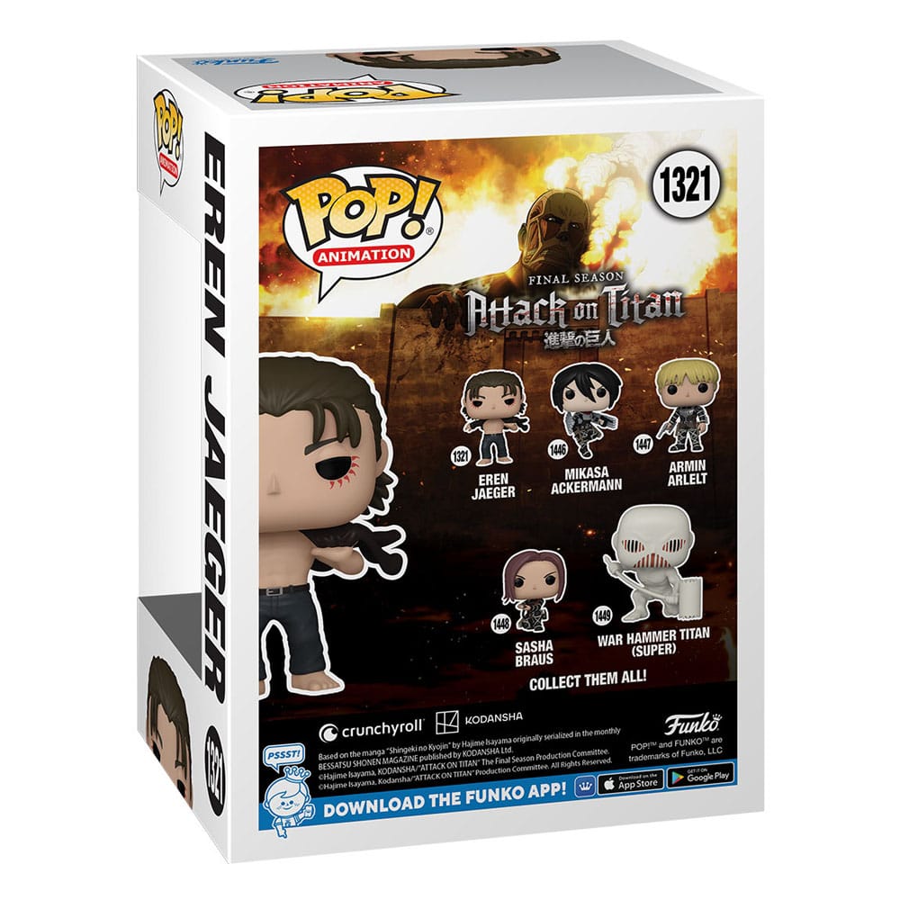 Attack on Titan POP! Animation Vinyl Figure Eren Jeager 9 cm P069257