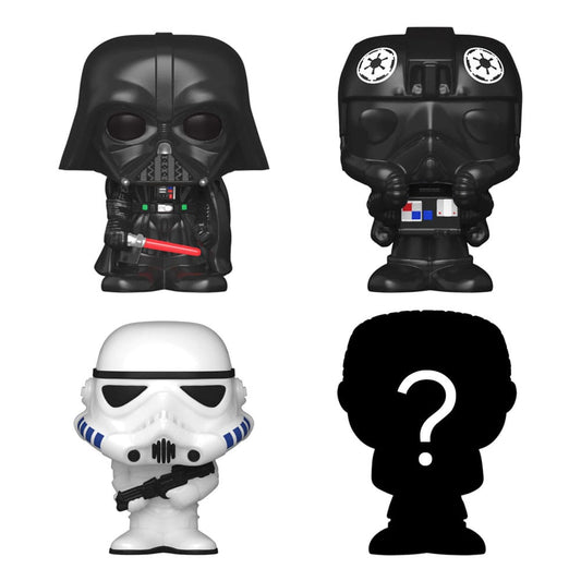 Funko Bitty Pop 4 Pack Star Wars Darth Vader- Stormtrooper- Tie Fighter Pilot