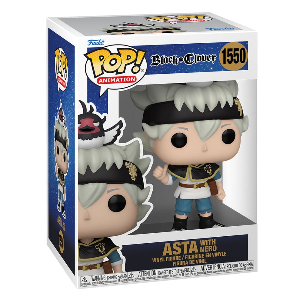 BLACK CLOVER POP! ANIMATION VINYL FIGURE ASTA W/NERO 9 CM P037786