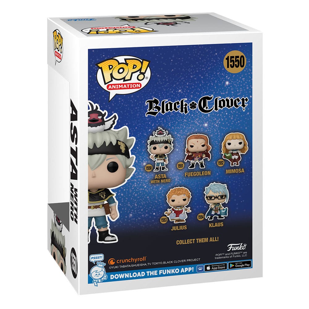BLACK CLOVER POP! ANIMATION VINYL FIGURE ASTA W/NERO 9 CM P037786