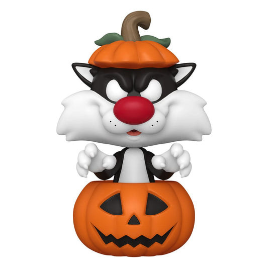 LOONEY TUNES POP! TELEVISION VINYL FIGURE HALLOWEEN SYLVESTER W/PUMPKIN 9 CM P038755