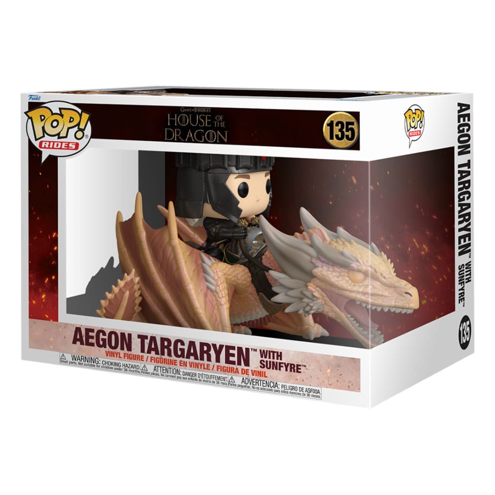 House of the Dragon POP! Rides Vinyl Figure Aegon Targaryen w/ Sunfyre 14 cm P039033