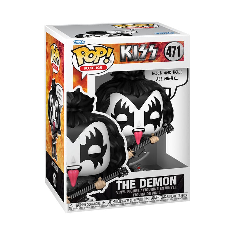 KISS POP! SAYINGS VINYL FIGURE THE DEMON(R&R ALL NIGHT) 9 CM