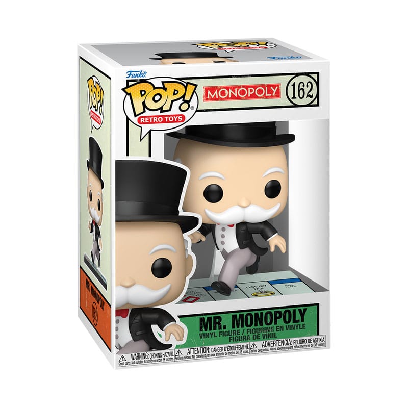 MONOPOLY POP! RETRO TOYS VINYL FIGURE MR MONOPOLY(PASS GO) 9 CM