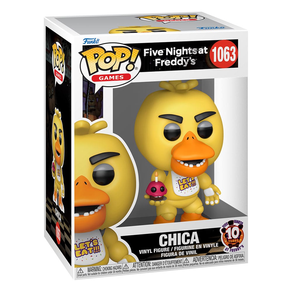 FIVE NIGHTS AT FREDDY'S POP! VINYL FIGURE 10TH ANNIVERSARY - CHICA 9 CM P039979
