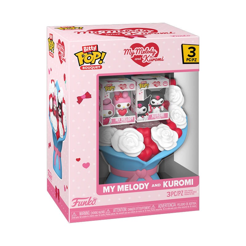Sanrio Bitty POP! Bouquet Vinyl Figure 2-Pack My Melody & Kuromi (Valentine) 4 cm P065998