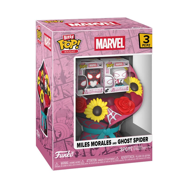 Marvel Bitty POP! Bouquet Vinyl Figure 2-Pack Miles Morales & Ghost Spider (Valentine) 4 cm P066000