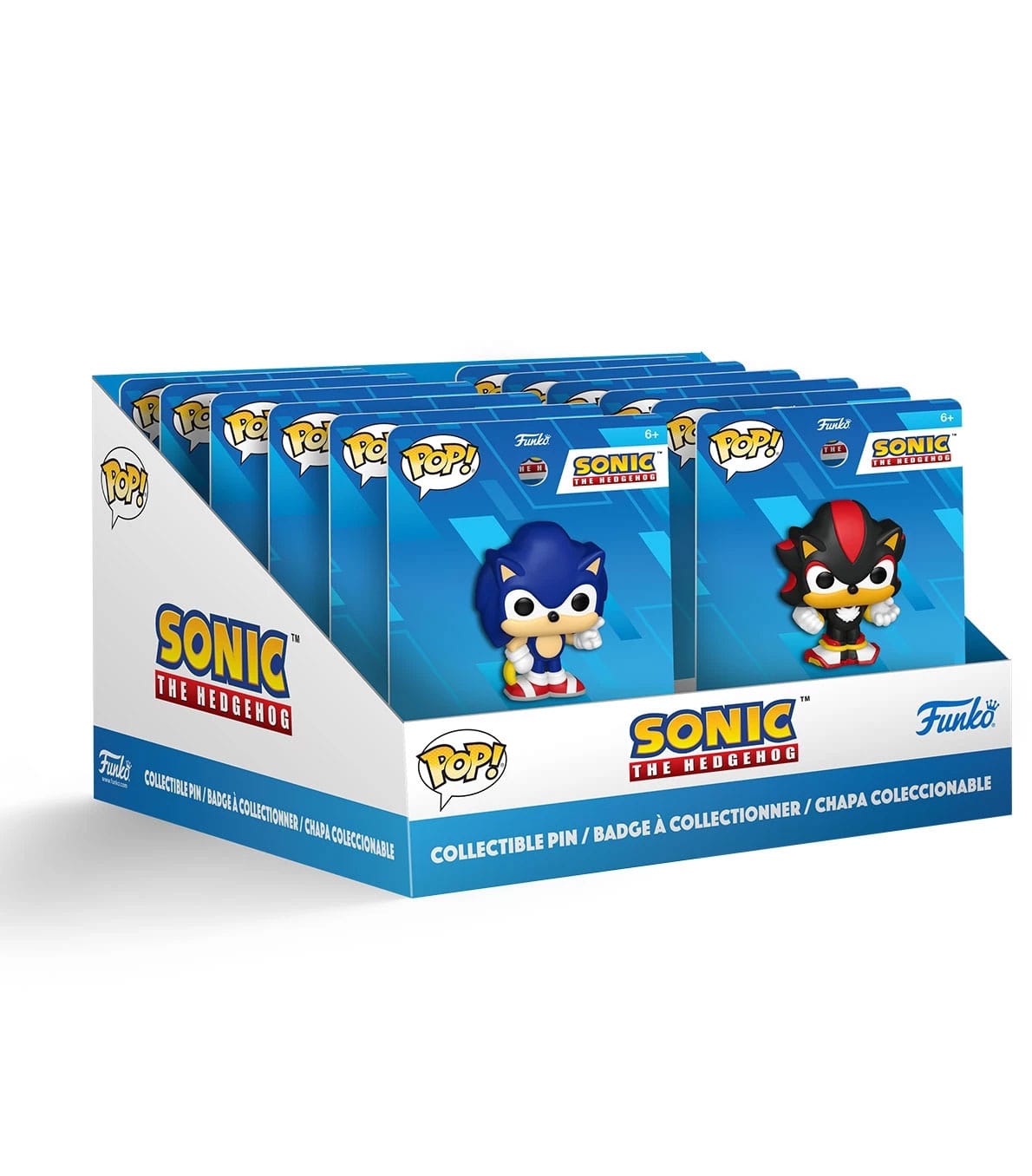 Sonic - The Hedgehog by Loungefly PVC Pins Blind Box Pixar Collection PDQ Display (12) P065236