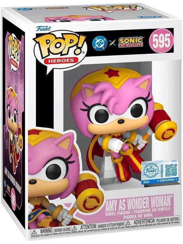 DC x Sonic the Hedgehog POP! Heroes Vinyl Figure Amy as Wonder Woman 9 cm P071120