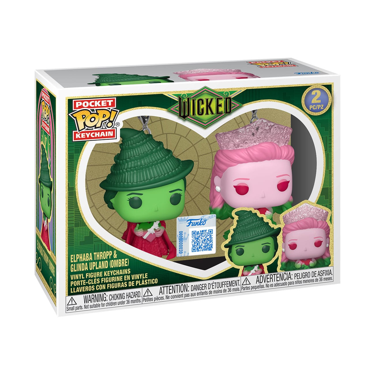 Wicked POP! Vinyl Keychain 2-Pack G&E (Ombre) 4 cm P065688