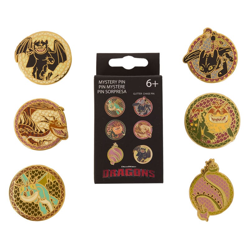 How to train your Dragon by Loungefly Enamel Pins Blind Box Toothless Various Poses Display (12) P040197