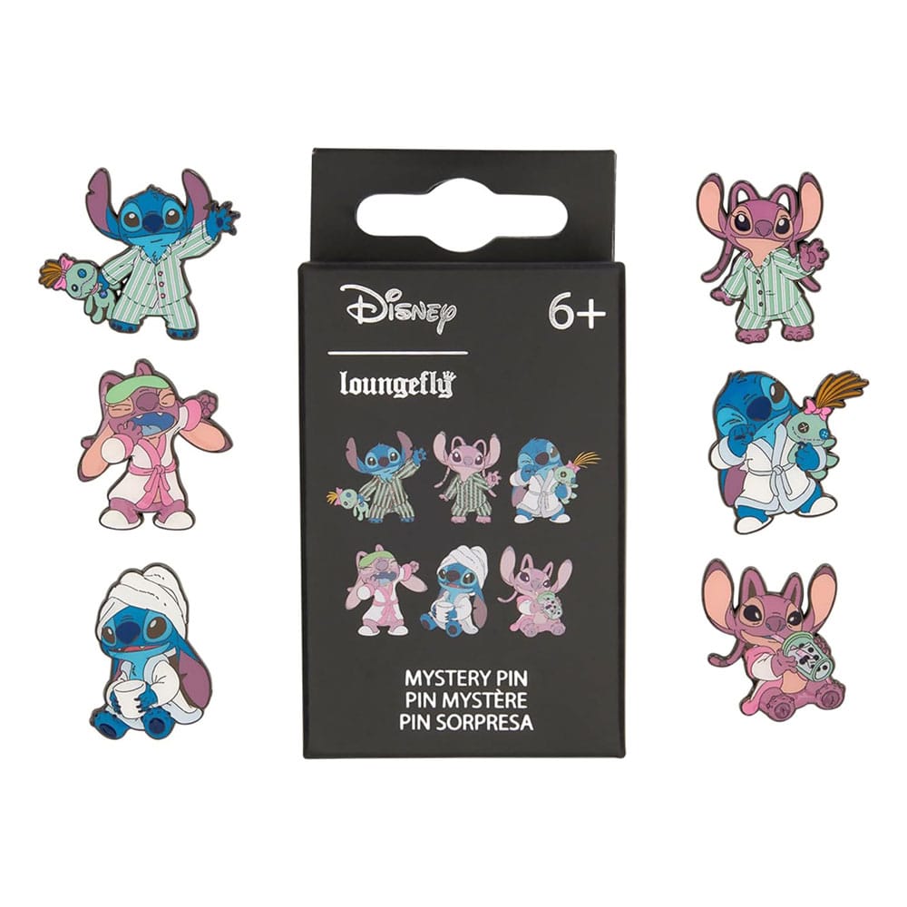 Disney by Loungefly Enamel Pins Blind Box Stitch and Angel Display (12) P040209