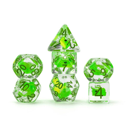 Dragon Storm Inclusion Dice Set Green Dragon (7) P040267